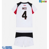 AC Milan Samuele Ricci #4 Gostujuci Dres za djecu 2025-26 Kratak Rukav (+ Kratke hlače)
